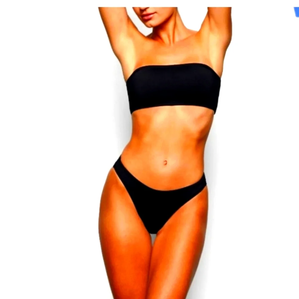 NWT Skims Recycled Swim Cheeky Bikini Bottom Onyx Plus 4X